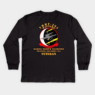 USMC - VMMT-204 - Veteran Kids Long Sleeve T-Shirt